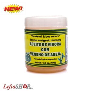 Aceite de Vibora con Veneno de Abeja Pomada Topica Analgecica Net. Wt. 3.5oz/
