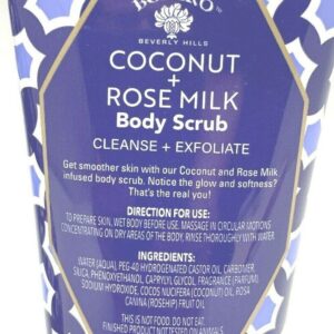 3 PK Bolero Coconut & Rose Milk Body Scrub Cleanse & Exfoliate All Skin Types