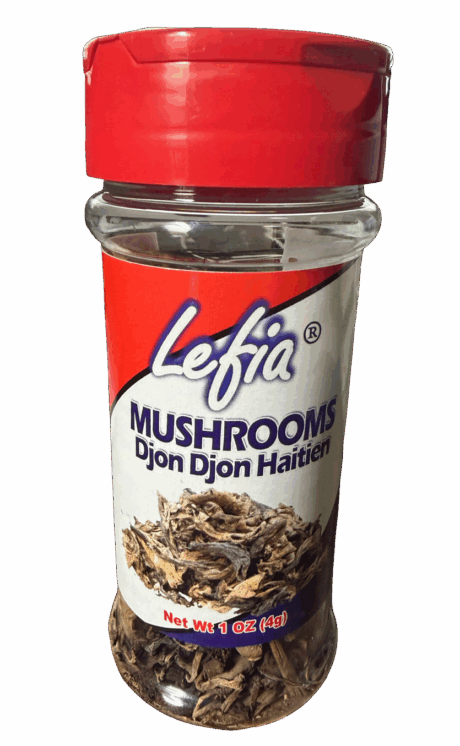 Lefia Djon Djon- Authentic Haitian Dried Black Mushroom Haiti  (1 oz)