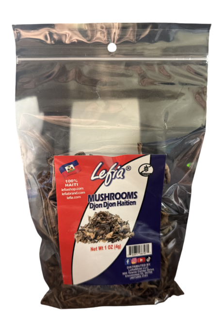 Lefia Djon Djon- Authentic Haitian Dried Black Mushroom Haiti  (1 oz)